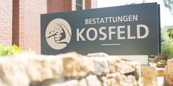 Firmenschild Bestattungen Kosfeld in Bochum